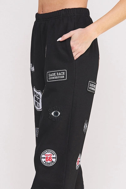 Multi Patch Jogger Pants