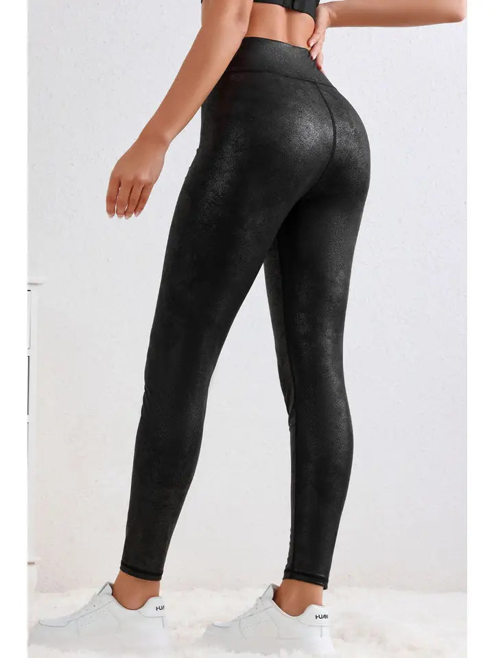 Leather Criss Cross Leggings