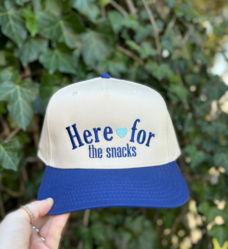 Here For The Snacks Embroidered Hat