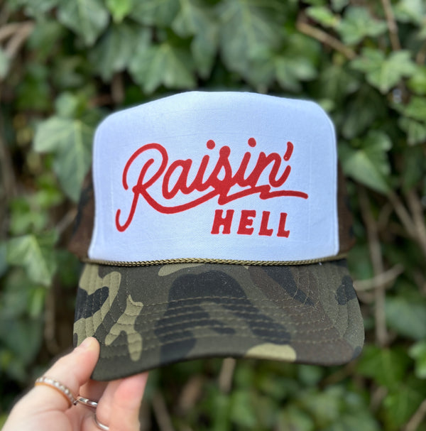 Raising Hell Trucker Hat