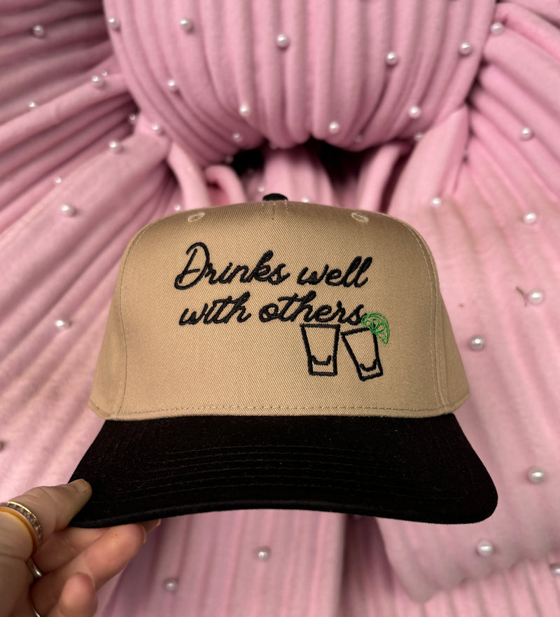 Drinks Well with Others Embroidered Hat