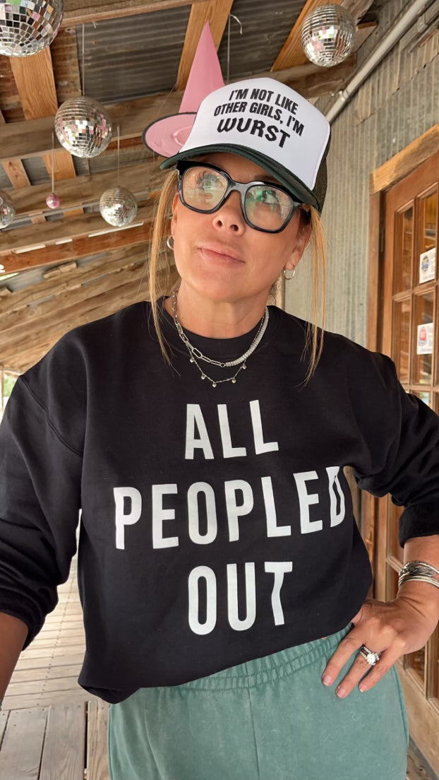 All Peopled Out Sweatshirt - BarBelles Boutique