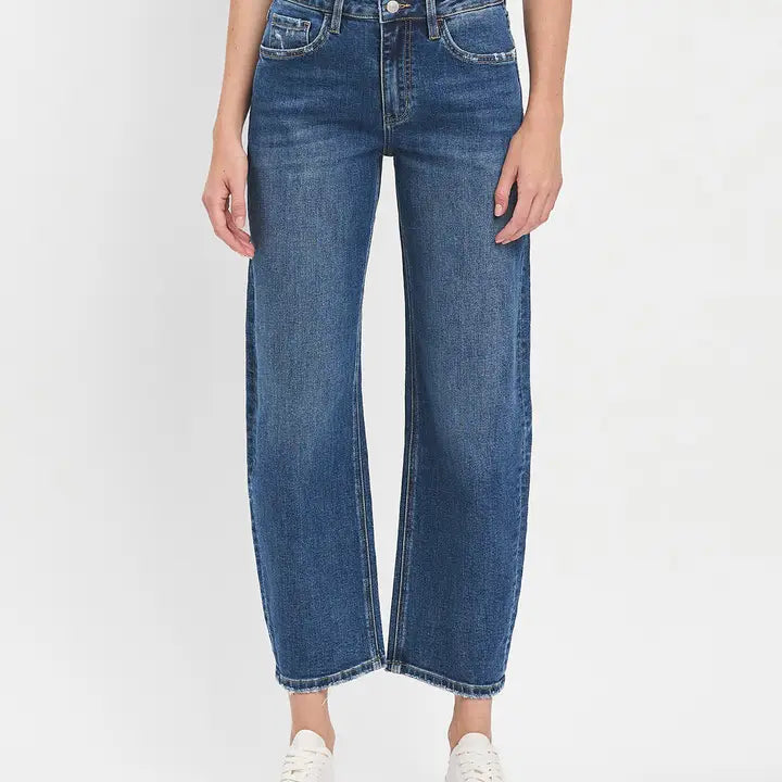 High Rise Barrel Jeans