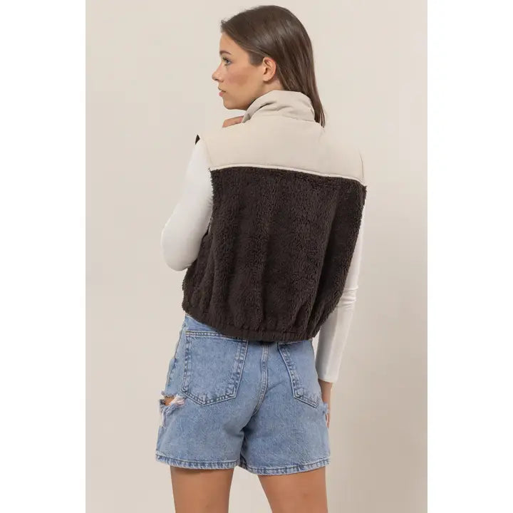 Looking Cute Faux Puffer Vest