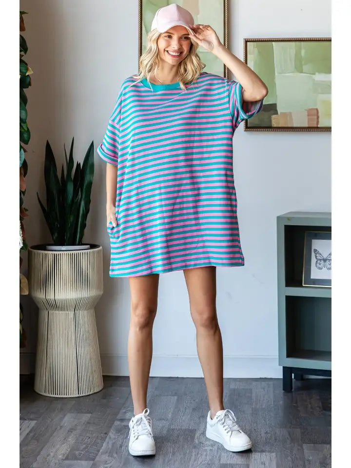 Striped Love Pullover Dress