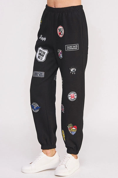 Multi Patch Jogger Pants