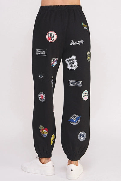 Multi Patch Jogger Pants