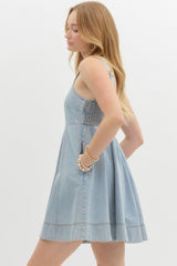 Denim Babydoll Dress