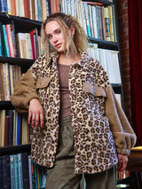 Leopard Print Fleece Jacket